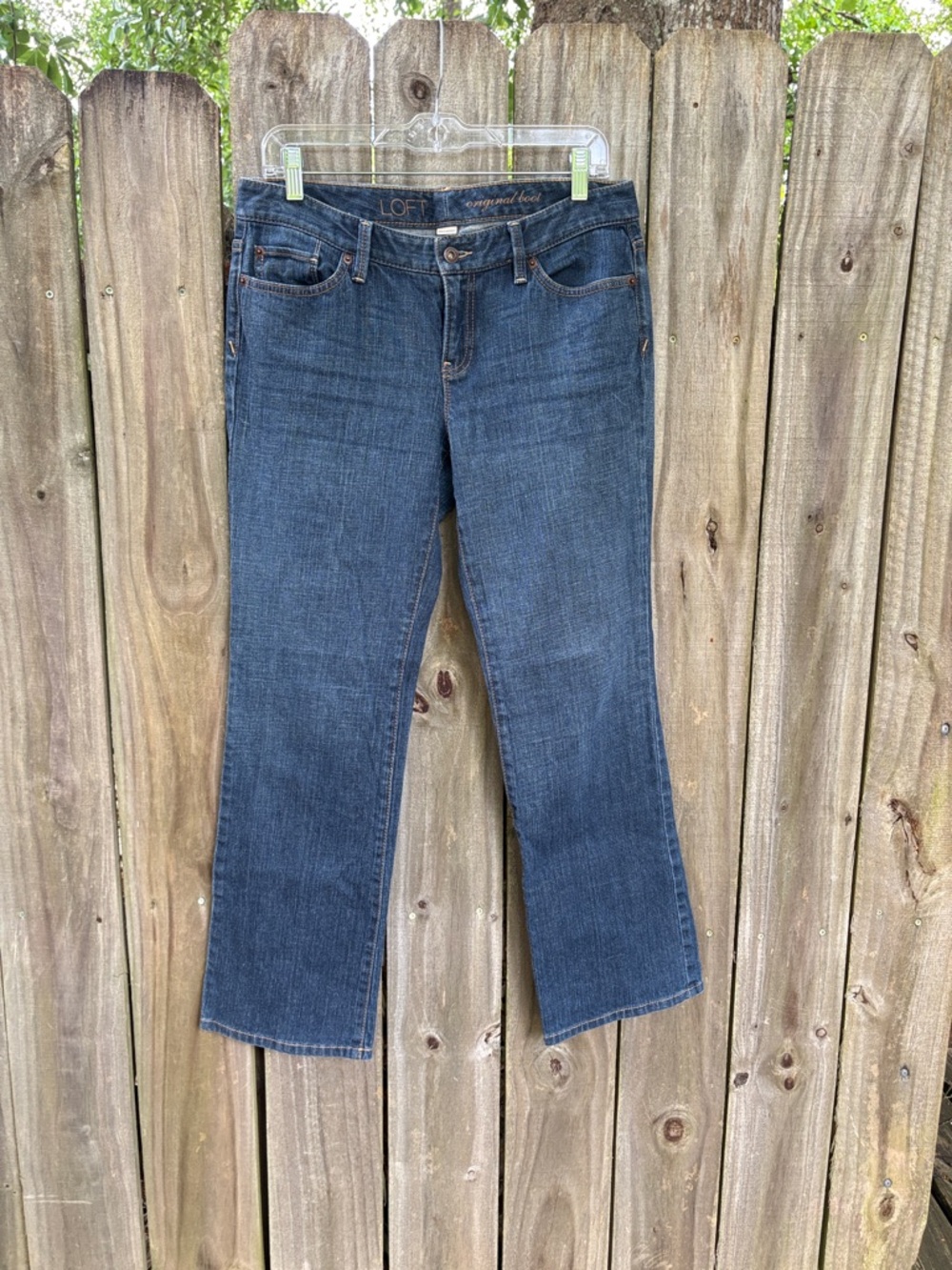 LOFT Dark Blue Boot-Cut Jeans